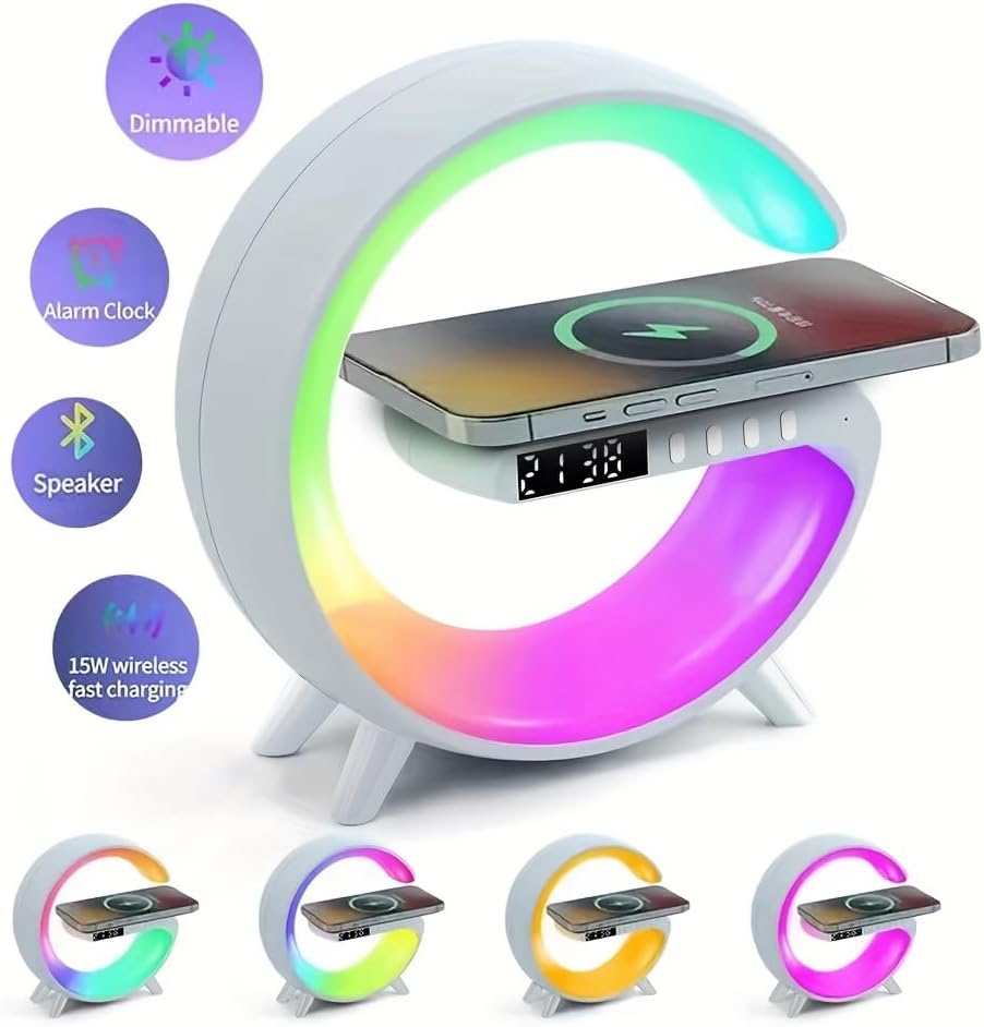 Digital Led  Wireless Charger Speaker